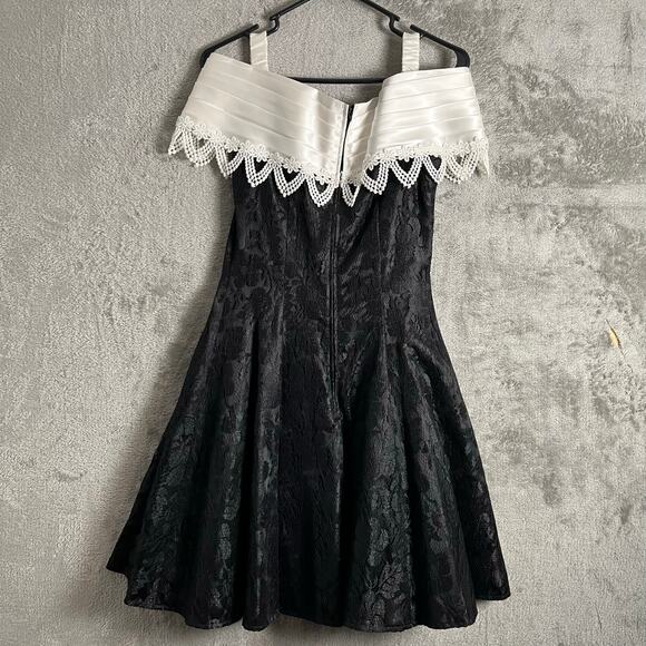 Vintage Romantic Gothic Lace Dress Y2K Corset Style Mini Victorian Romanticism S - Picture 3 of 5